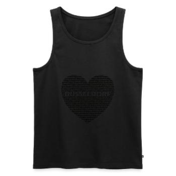 Düsseldorf - Men's Premium Organic Tank Top - black - Front - Michal (187cm)