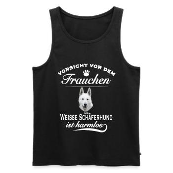 Weißer Schäferhund - Weißer Schäferhund Hund - Männer Premium Bio Tank Top - Schwarz - Vorne - Michal (187cm)