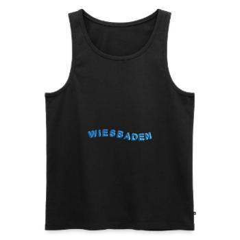 Wiesbaden Welle - Männer Premium Bio Tank Top - Schwarz - Vorne - Michal (187cm)