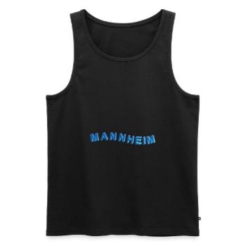 Mannheim Welle - Männer Premium Bio Tank Top - Schwarz - Vorne - Michal (187cm)