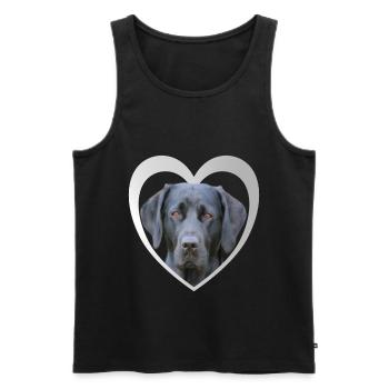 I Love my Labrador - Labrador Hunde - Männer Premium Bio Tank Top - Schwarz - Vorne - AI Model Male 178 light (178cm)