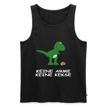 Keine Arme keine Kekse - T-Rex - Männer Premium Bio Tank Top - Schwarz - Vorne - AI Model Male 178 light (178cm)
