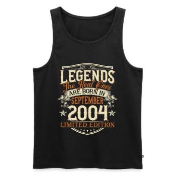 September 2004 Born Birthday - Men's Premium Organic Tank Top - black - Front - Michal (187cm)