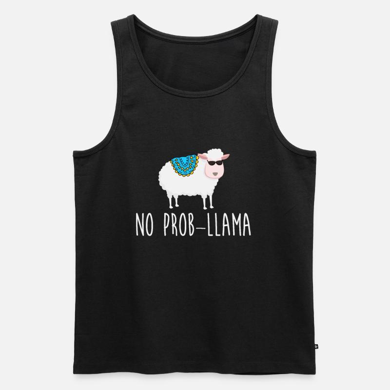 No Prob LLama - Männer Premium Bio Tank Top - Schwarz