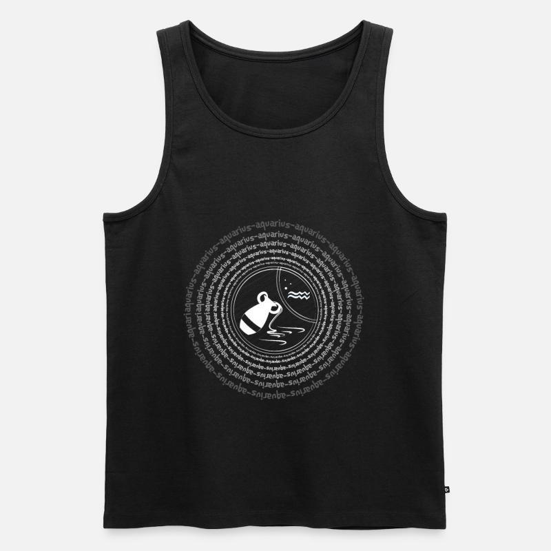 Wassermann sternzeichen - Männer Premium Bio Tank Top - Schwarz