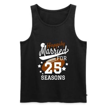 Silberhochzeit silberne Hochzeit Football Saison - Männer Premium Bio Tank Top - Schwarz - Vorne - Michal (187cm)