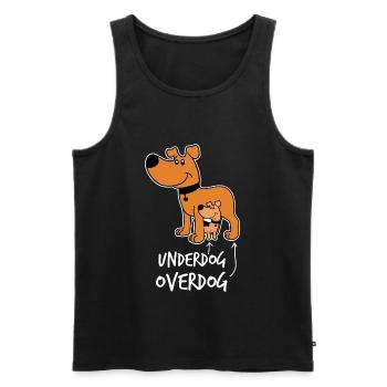 underdog overdog dog dog dog puppy gift - Men's Premium Organic Tank Top - black - Front - Michal (187cm)