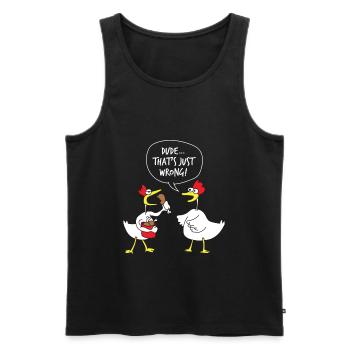 Poulet Poulet Poulet Dire Cadeau Drôle - Débardeur bio Premium Homme - noir - Devant - Michal (187cm)