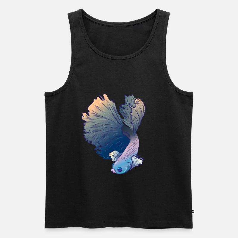 Betta Splendens Kampffisch Labyrinthfisch Geschenk - Männer Premium Bio Tank Top - Schwarz