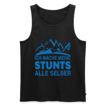 Ski Stunts SHIRT - Skiurlaub Geschenkidee - Männer Premium Bio Tank Top - Schwarz - Vorne - Michal (187cm)