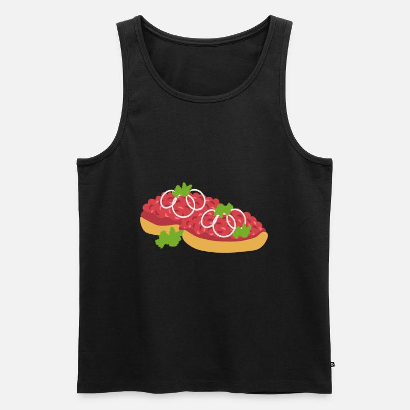 METT BRÖTCHEN LUSTIGE GESCHENKIDEE - Männer Premium Bio Tank Top - Schwarz