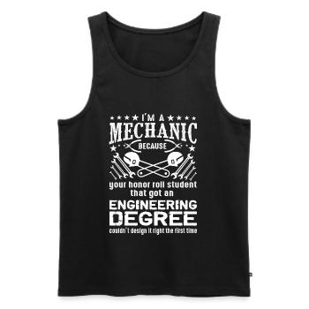 I´M A MECHANIC GIFT - Männer Premium Bio Tank Top - Schwarz - Vorne - Michal (187cm)