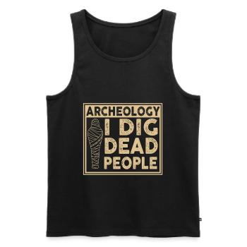 Archéologie - Débardeur bio Premium Homme - noir - Devant - Michal (187cm)