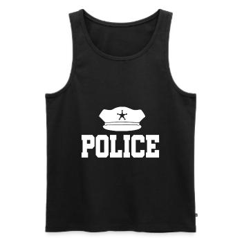 Polizei - Männer Premium Bio Tank Top - Schwarz - Vorne - Michal (187cm)