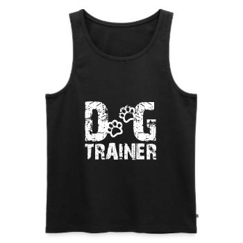 Dog trainer - Men's Premium Organic Tank Top - black - Front - Michal (187cm)