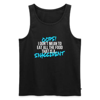 eat - Men's Premium Organic Tank Top - black - Front - AI Model Male 178 light (178cm)