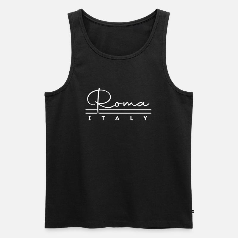 Rom - Männer Premium Bio Tank Top - Schwarz