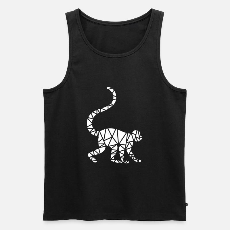 Affe - Männer Premium Bio Tank Top - Schwarz