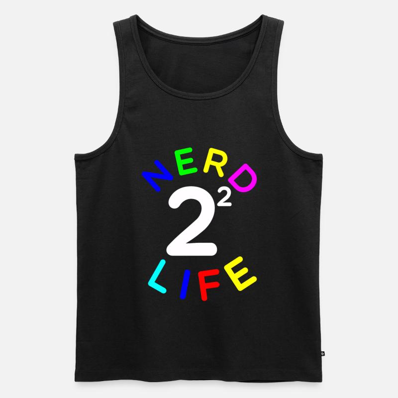 Nerd Math Life - Männer Premium Bio Tank Top - Schwarz