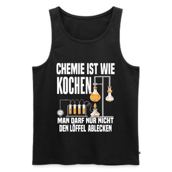 Chemiker Physiker Wissenschaftler Chemielaborant - Männer Premium Bio Tank Top - Schwarz - Vorne - Michal (187cm)