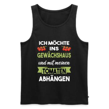 gewächshaus tomaten - Männer Premium Bio Tank Top - Schwarz - Vorne - AI Model Male 178 light (178cm)