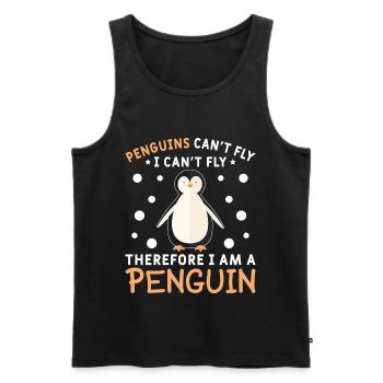 Penguin Penguin Penguin Penguin Lovers - Men's Premium Organic Tank Top - black - Front - AI Model Male 178 light (178cm)