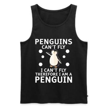 Penguin Penguin Penguin Penguin Lovers - Men's Premium Organic Tank Top - black - Front - AI Model Male 178 light (178cm)
