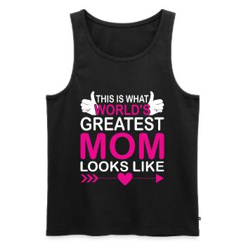Mutter Muttertag Spruch Mom Mama Spruch - Männer Premium Bio Tank Top - Schwarz - Vorne - AI Model Male 178 light (178cm)