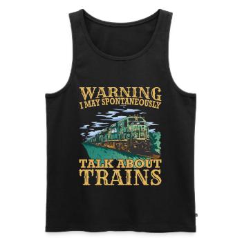 Train de marchandises Conducteur de locomotive Conducteur de locomotive Conducteur de locomotive - Débardeur bio Premium Homme - noir - Devant - Michal (187cm)