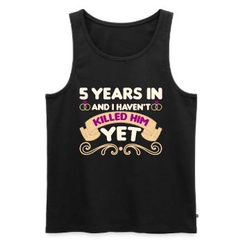 Hochzeit 5 Jahre Verheiratet Ringträger - Männer Premium Bio Tank Top - Schwarz - Vorne - AI Model Male 178 light (178cm)