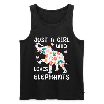 Bébé éléphant pour les filles - Débardeur bio Premium Homme - noir - Devant - Michal (187cm)