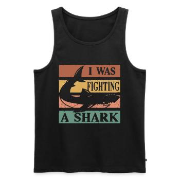 Great White Shark Hammer Shark - Men's Premium Organic Tank Top - black - Front - Michal (187cm)