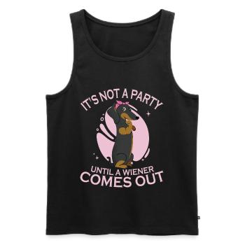 Dachshund Rough-haired Dachshund - Men's Premium Organic Tank Top - black - Front - AI Model Male 178 light (178cm)