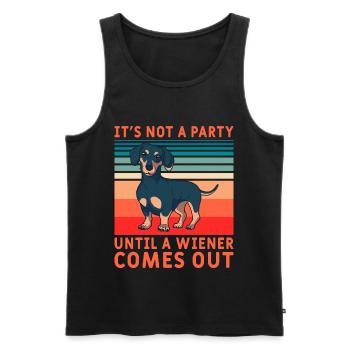 Dachshund Rough-haired Dachshund - Men's Premium Organic Tank Top - black - Front - AI Model Male 178 light (178cm)