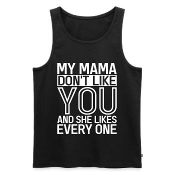 Maman Mère Fête des Mères Disant - Débardeur bio Premium Homme - noir - Devant - AI Model Male 178 light (178cm)
