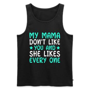Maman Mère Fête des Mères Disant - Débardeur bio Premium Homme - noir - Devant - AI Model Male 178 light (178cm)