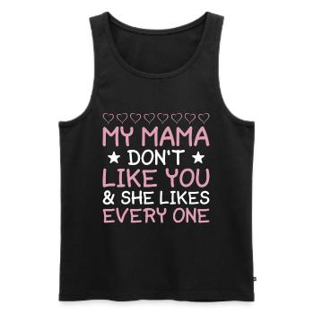 Maman Mère Fête des Mères Disant - Débardeur bio Premium Homme - noir - Devant - AI Model Male 178 light (178cm)