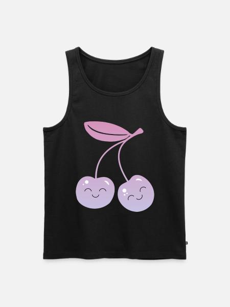 Cherries Kawaii - Men's Premium Organic Tank Top - black