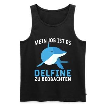 Meeresbiologe Delfin Meeresforscher Meerestier - Männer Premium Bio Tank Top - Schwarz - Vorne - AI Model Male 178 light (178cm)