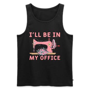 Schneiderin Schneider Nähmaschiene - Männer Premium Bio Tank Top - Schwarz - Vorne - AI Model Male 178 light (178cm)