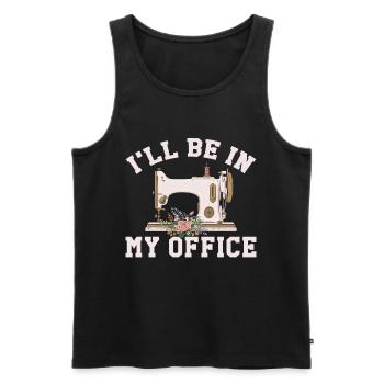 Schneiderin Schneider Nähmaschiene - Männer Premium Bio Tank Top - Schwarz - Vorne - AI Model Male 178 light (178cm)