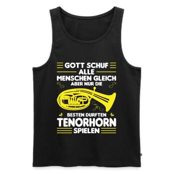 Tenorhorn Blechblasinstrument Musikinstrument - Männer Premium Bio Tank Top - Schwarz - Vorne - Michal (187cm)