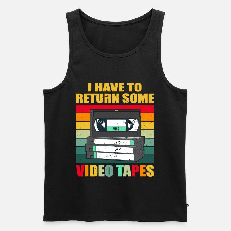 Videokassette Tape Neunziger Geschenk - Männer Premium Bio Tank Top - Schwarz