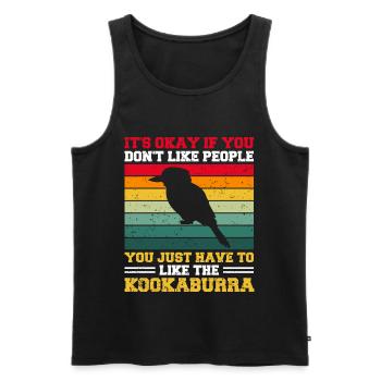 Jägerlieste Kookaburra Eisvogel Vogel - Männer Premium Bio Tank Top - Schwarz - Vorne - AI Model Male 178 light (178cm)