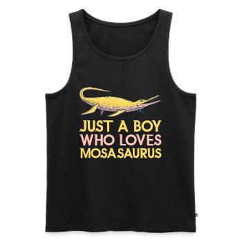 Biologiste marin Mosasaurus Time Dinosaures - Débardeur bio Premium Homme - noir - Devant - Michal (187cm)