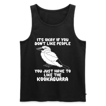 Jägerlieste Kookaburra Eisvogel Vogel - Männer Premium Bio Tank Top - Schwarz - Vorne - AI Model Male 178 light (178cm)