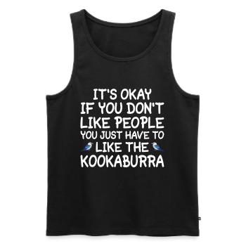 Jägerlieste Kookaburra Eisvogel Vogel - Männer Premium Bio Tank Top - Schwarz - Vorne - AI Model Male 178 light (178cm)