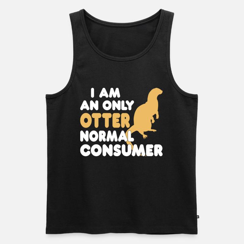 Otter Wassermarder Marder - Männer Premium Bio Tank Top - Schwarz