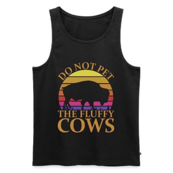 Bison Buffalo Yellowstone Park - Men's Premium Organic Tank Top - black - Front - Michal (187cm)