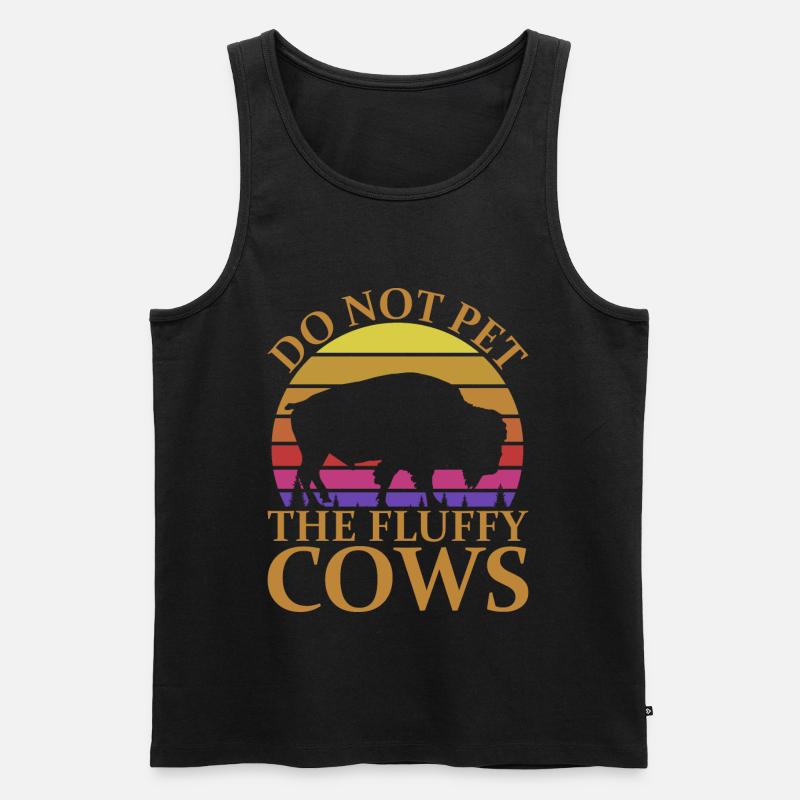 Bison Büffel Yellowstone Park - Männer Premium Bio Tank Top - Schwarz